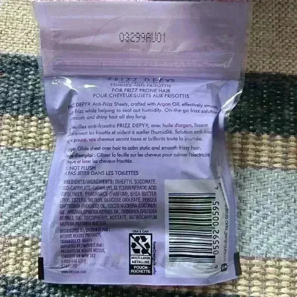 Nexxus Frizz Defy Active Frizz Control Anti Frizz Sheets 10 packs of 8 sheets